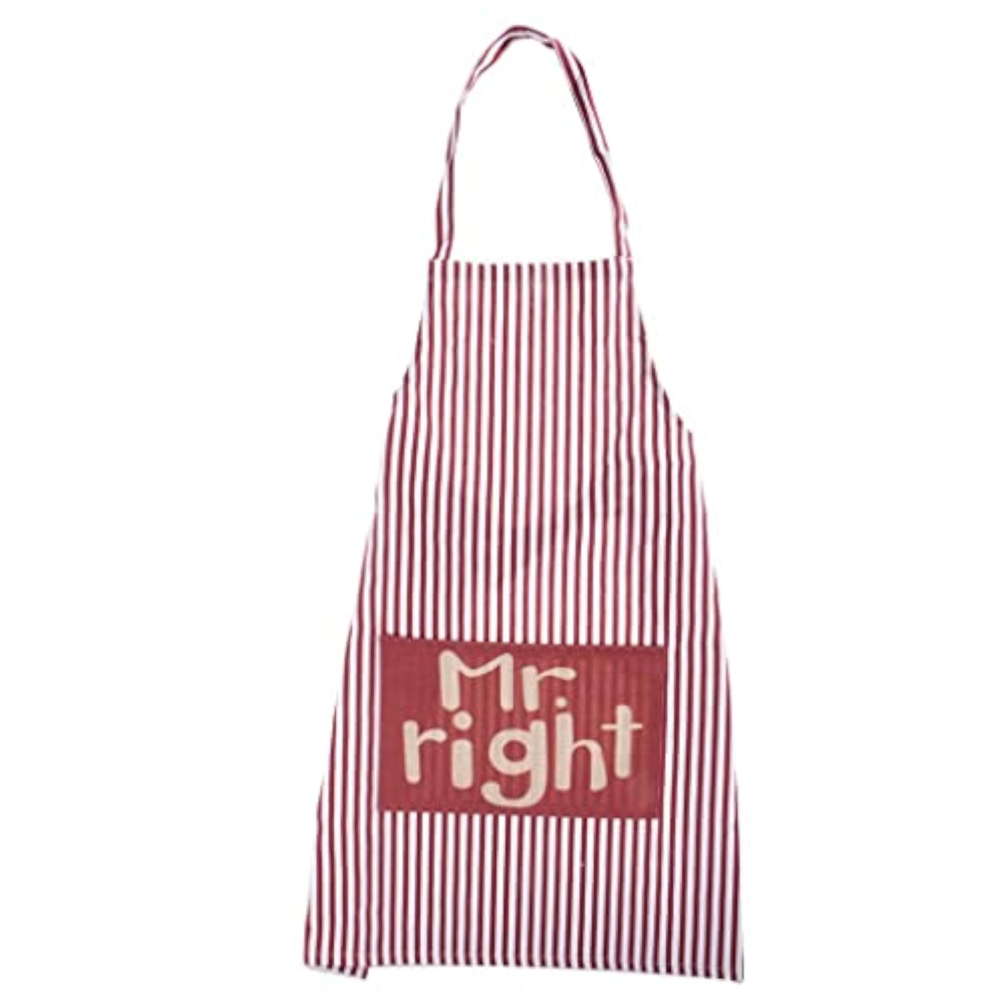 Funny Striped Apron for Couples, Mr Right Gift